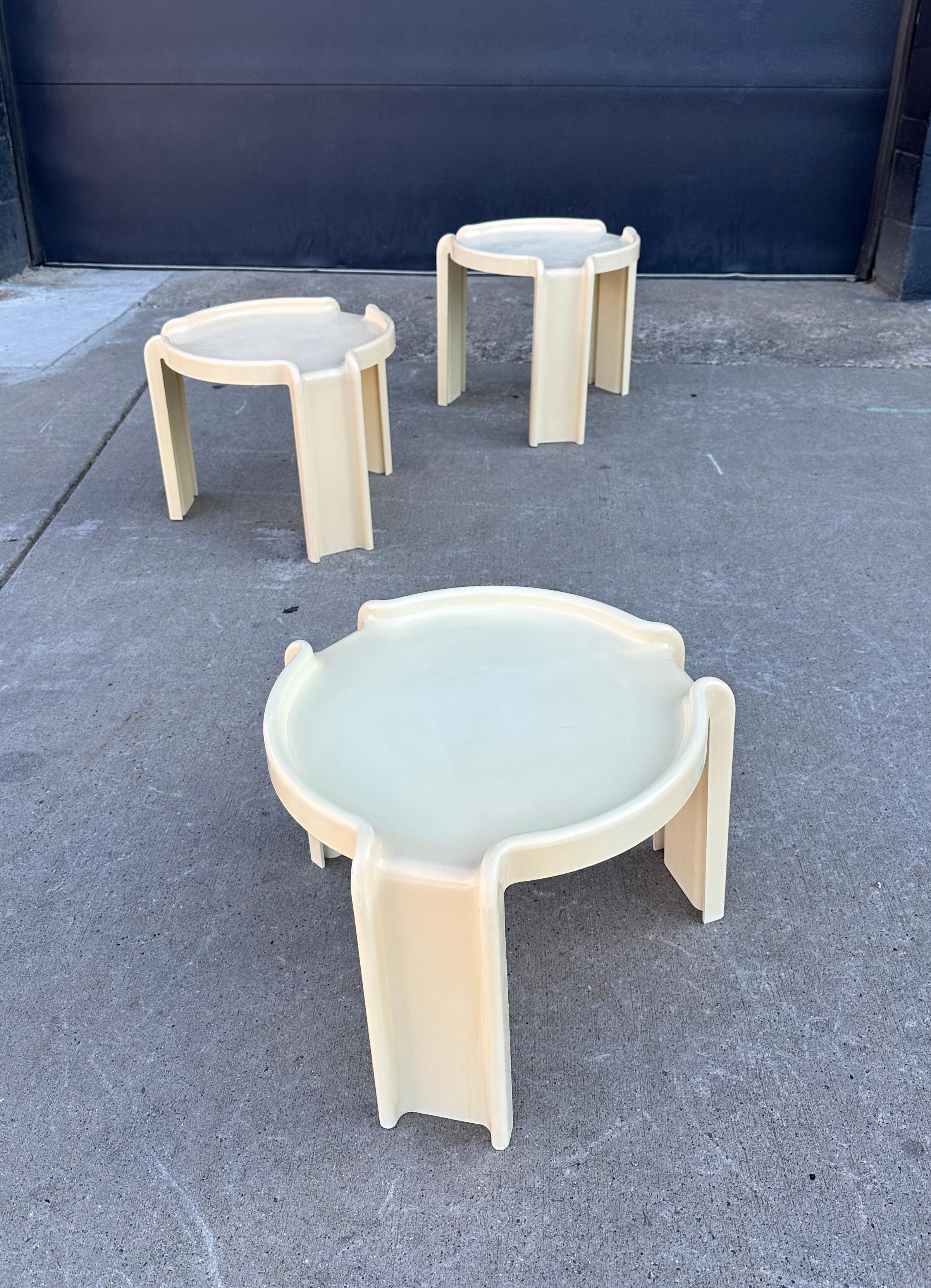 Plastic Vintage Kartell Nesting Tables by Giotto Stoppino