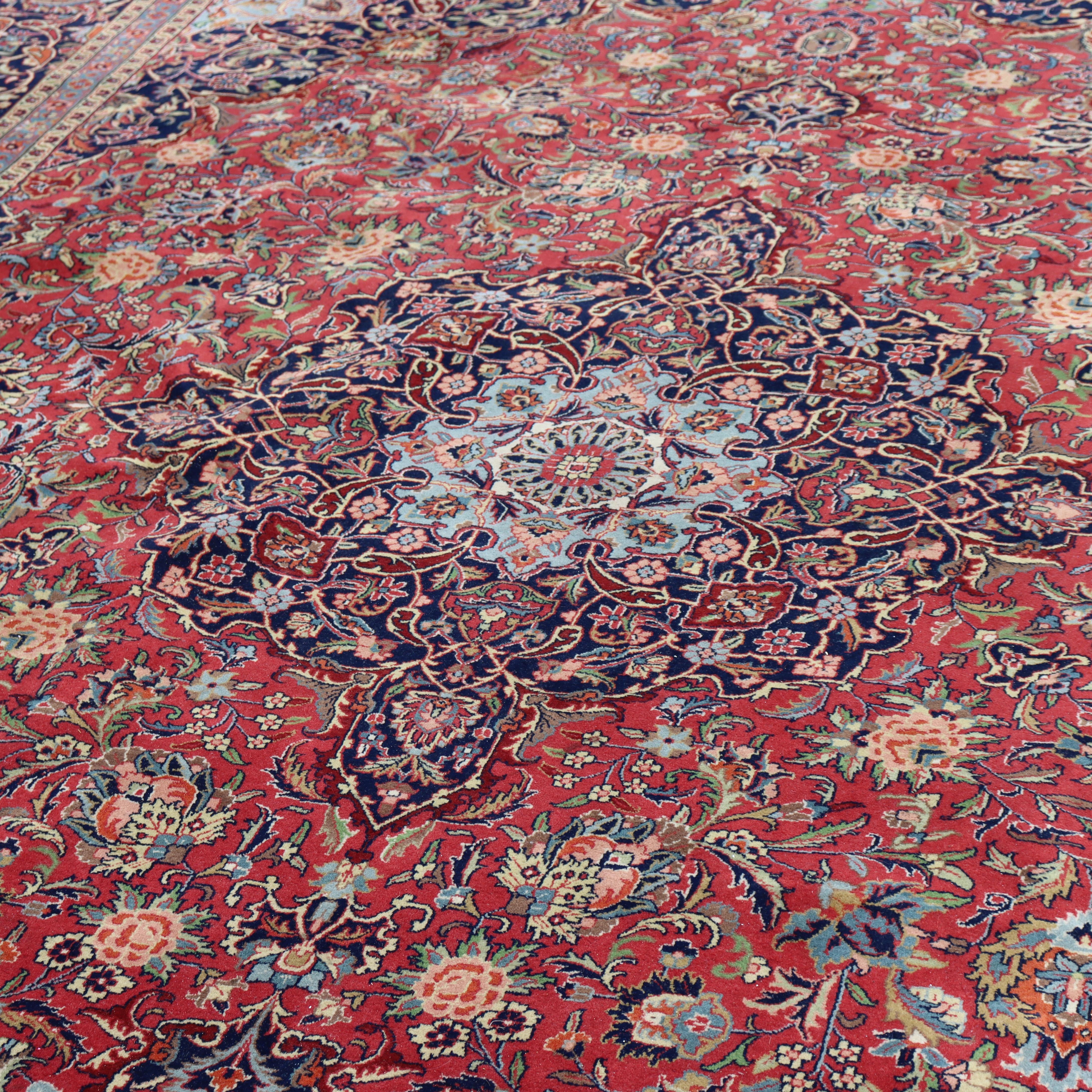 Vintage Kashan Persischer Orientteppich C1950.     
Maße - 151 