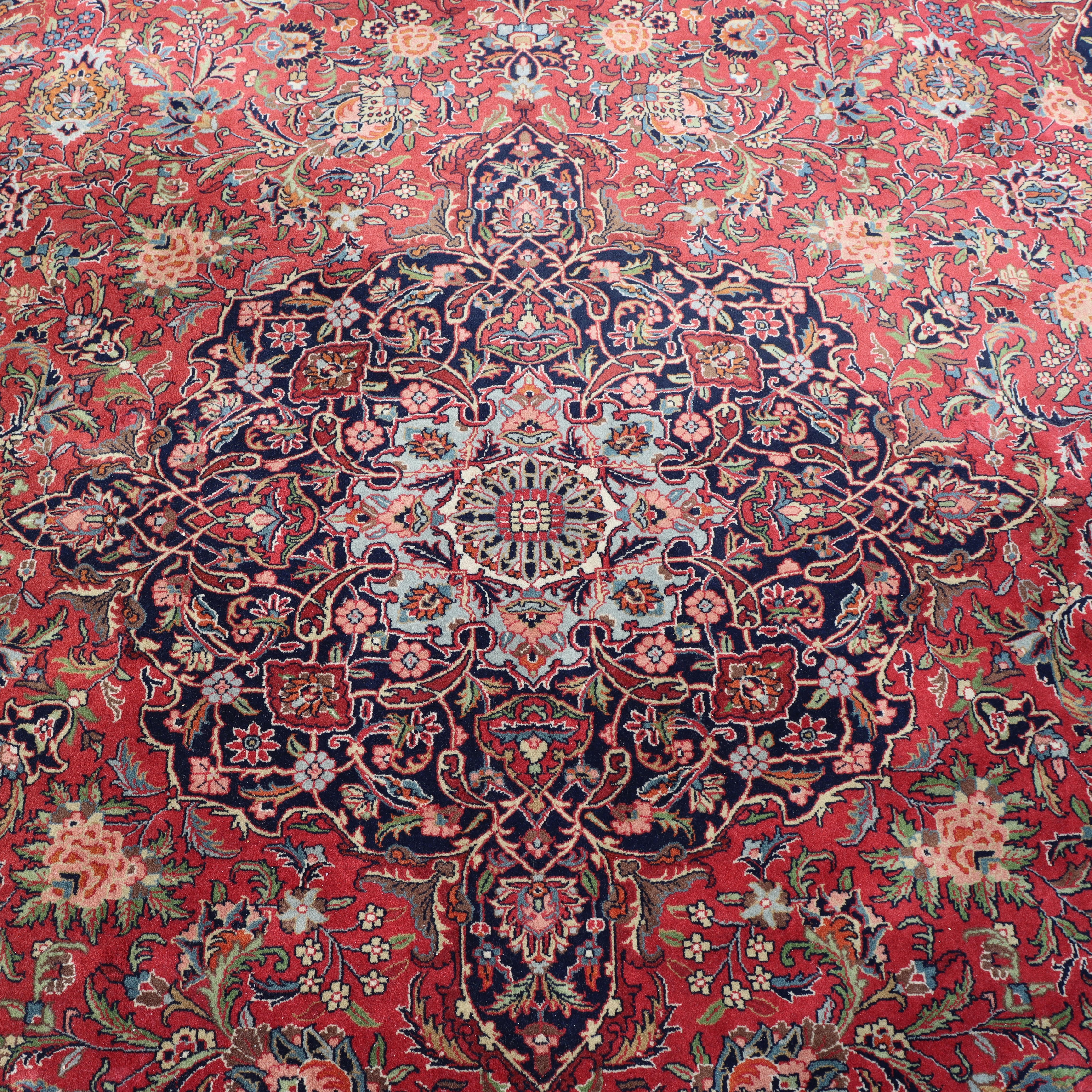 Vintage Kashan Persischer Orientteppich C1950 im Angebot 3