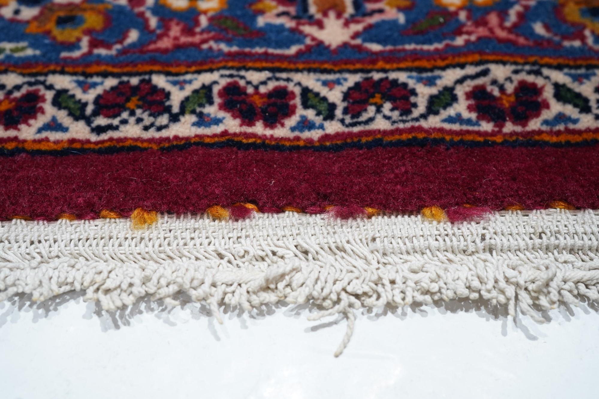 Wool Vintage Persian Kashan Rug 10'4'' x 14'0