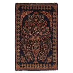 Kashan-Teppich 1'9'' x 2'10'' im Vintage-Stil