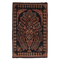 Tappeto antico Kashan persiano 1'9'' x 2'10''