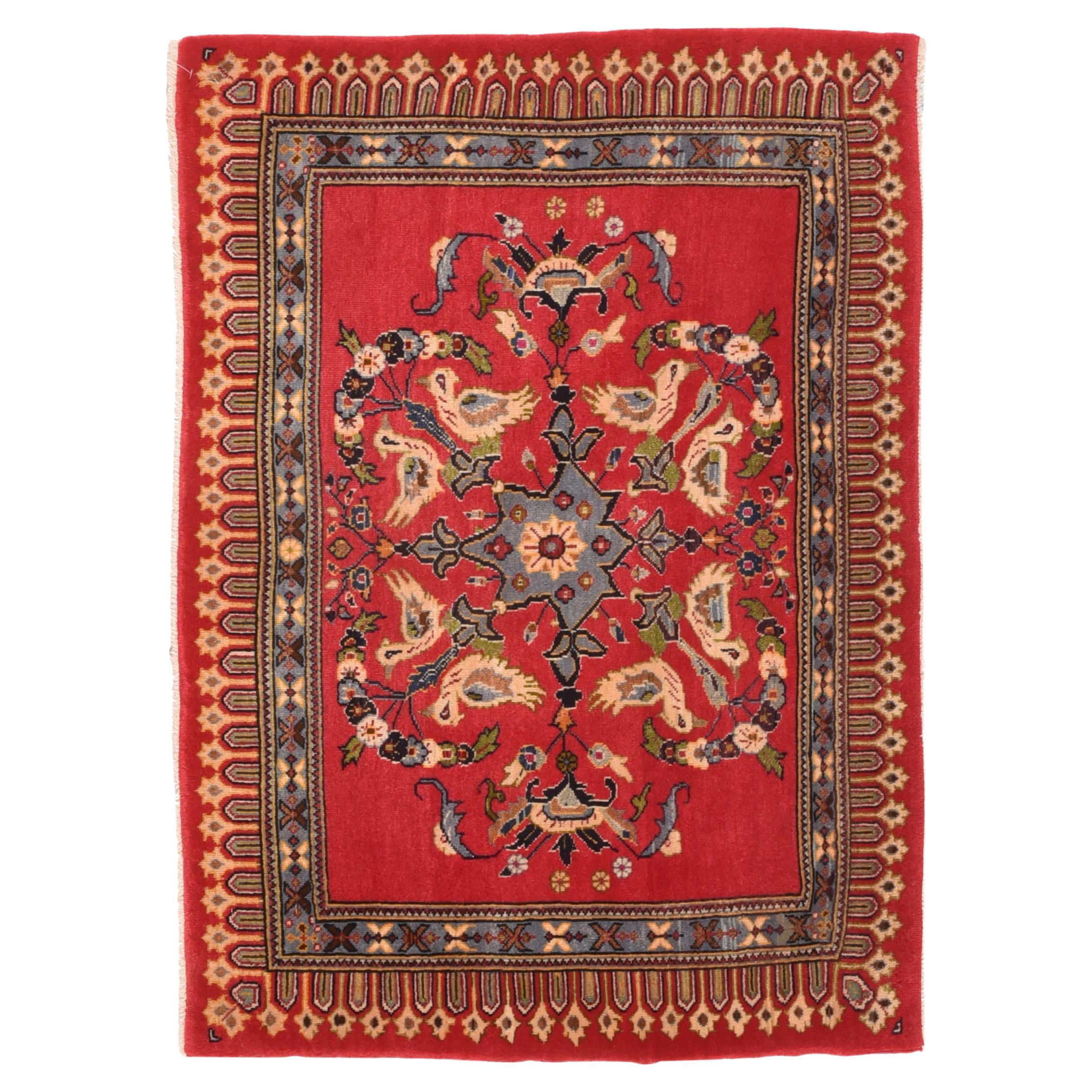 Persischer Kashan-Teppich im Vintage-Stil 2'2'' x 3'0" im Angebot