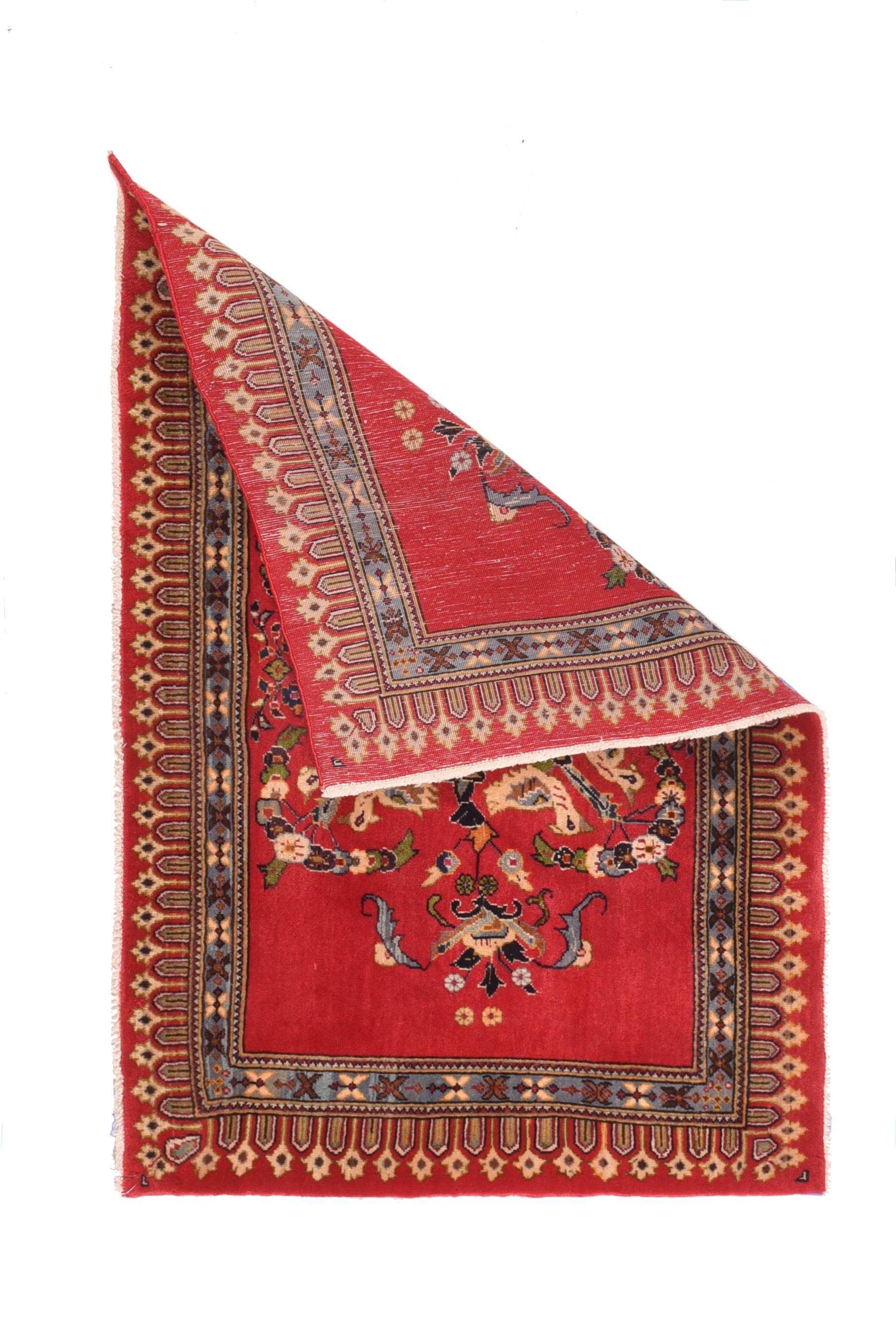 Persischer Kashan-Teppich im Vintage-Stil 2'2'' x 3'2'' (Ende des 20. Jahrhunderts) im Angebot