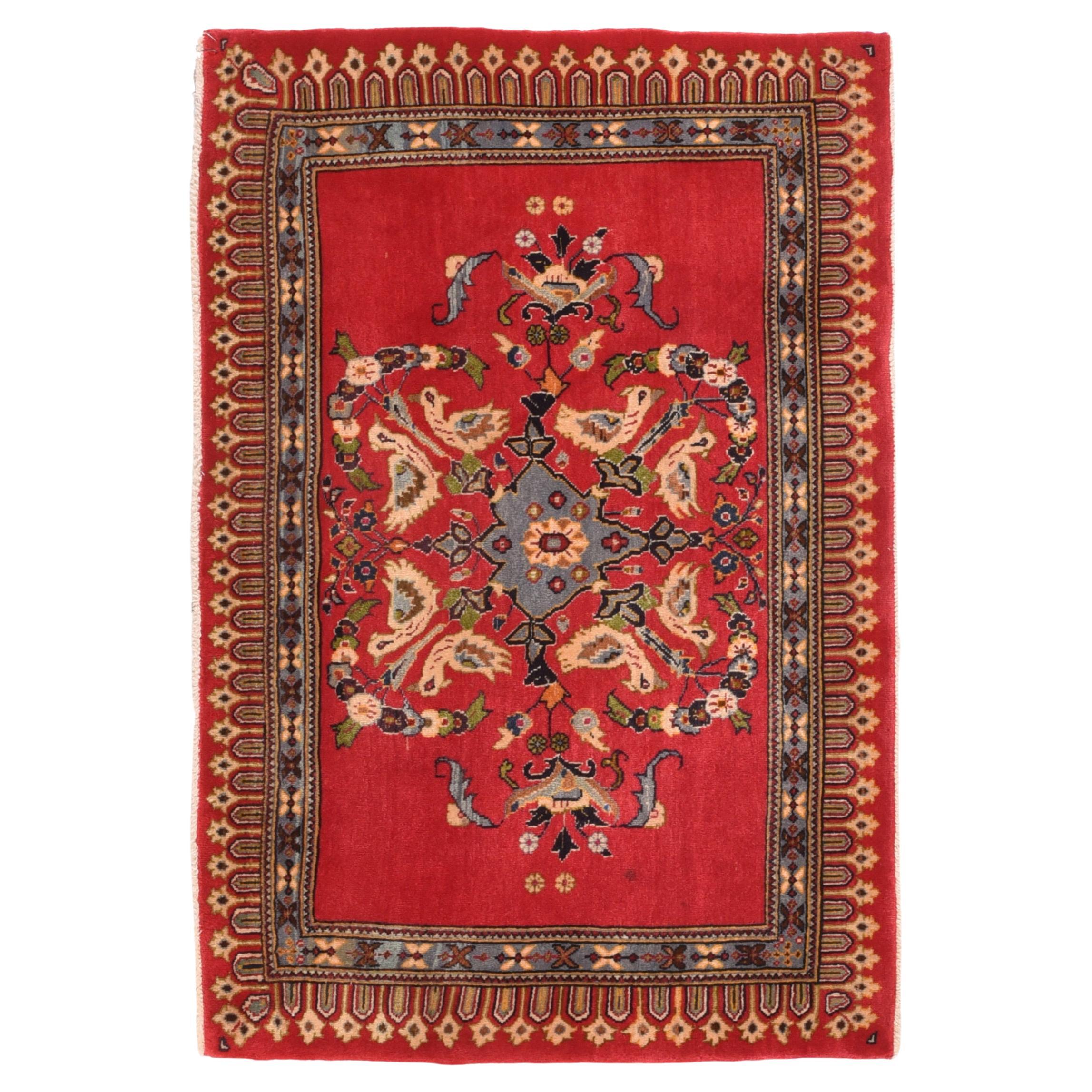 Persischer Kashan-Teppich im Vintage-Stil 2'2'' x 3'2'' im Angebot