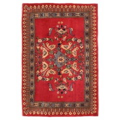 Persischer Kashan-Teppich im Vintage-Stil 2'2'' x 3'2''