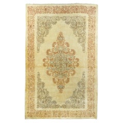 Persischer Kashan-Teppich im Vintage-Stil, 4'3'' x 7'3''