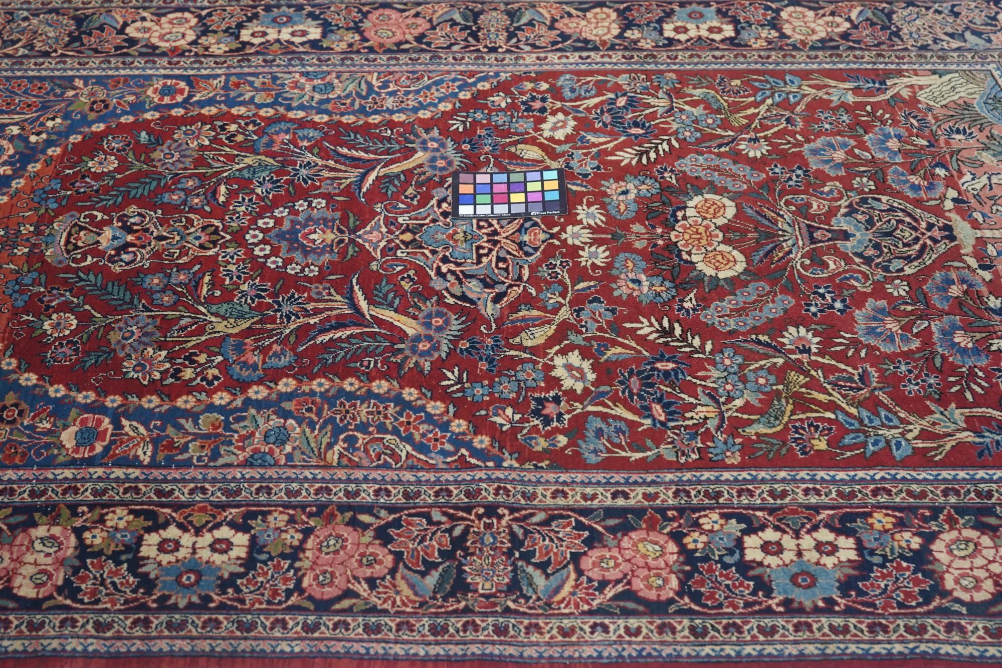 Persischer Kashan-Teppich im Vintage-Stil, 4'4'' x 6'6'' im Angebot 4