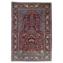 Kashan-Teppich 4'4'' x 6'6''