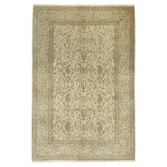 Persischer Kashan-Teppich im Vintage-Stil, 4'4'' x 6'9''