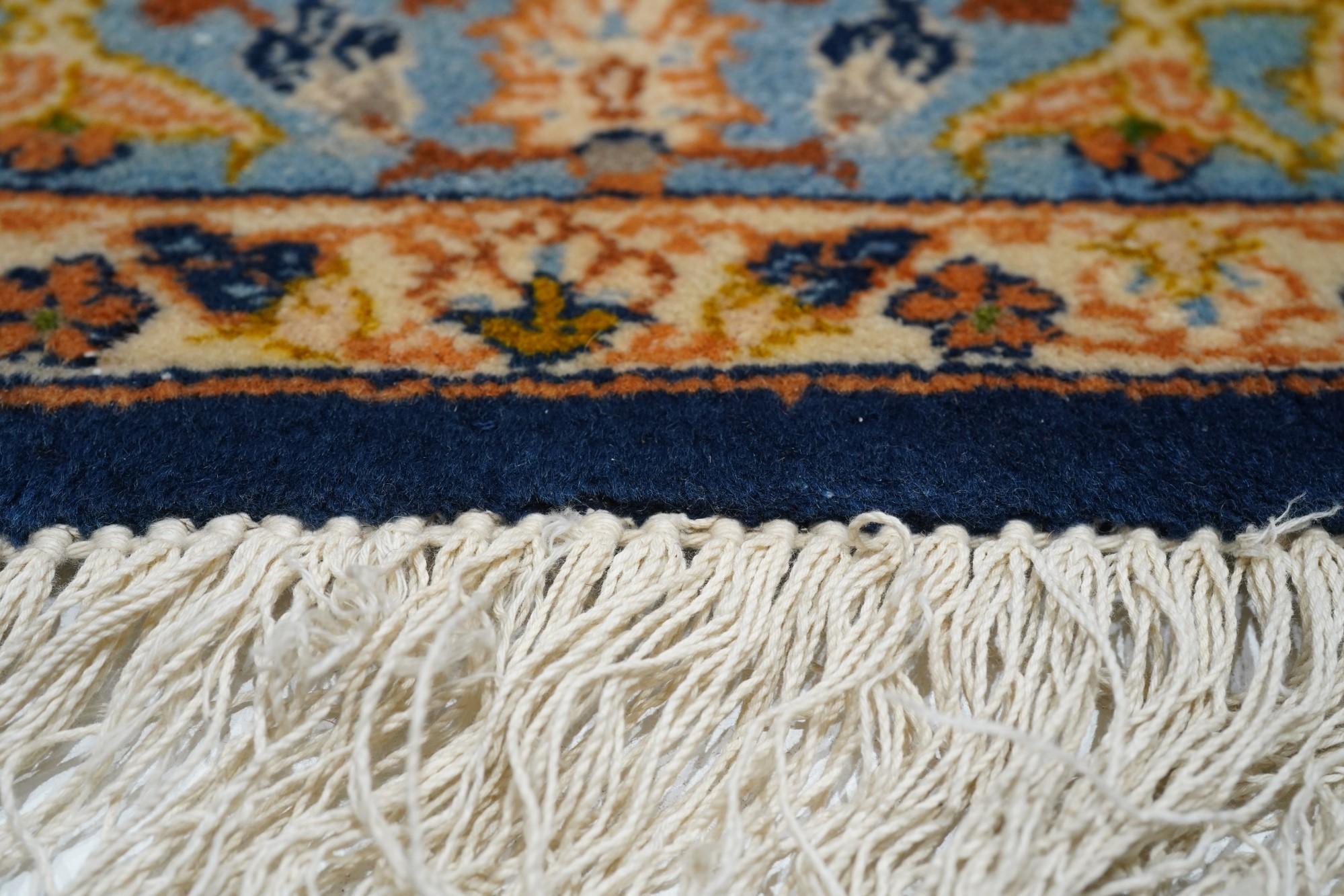 Persischer Kashan-Teppich im Vintage-Stil 7'1'' x 9'6'' (Mitte des 20. Jahrhunderts) im Angebot