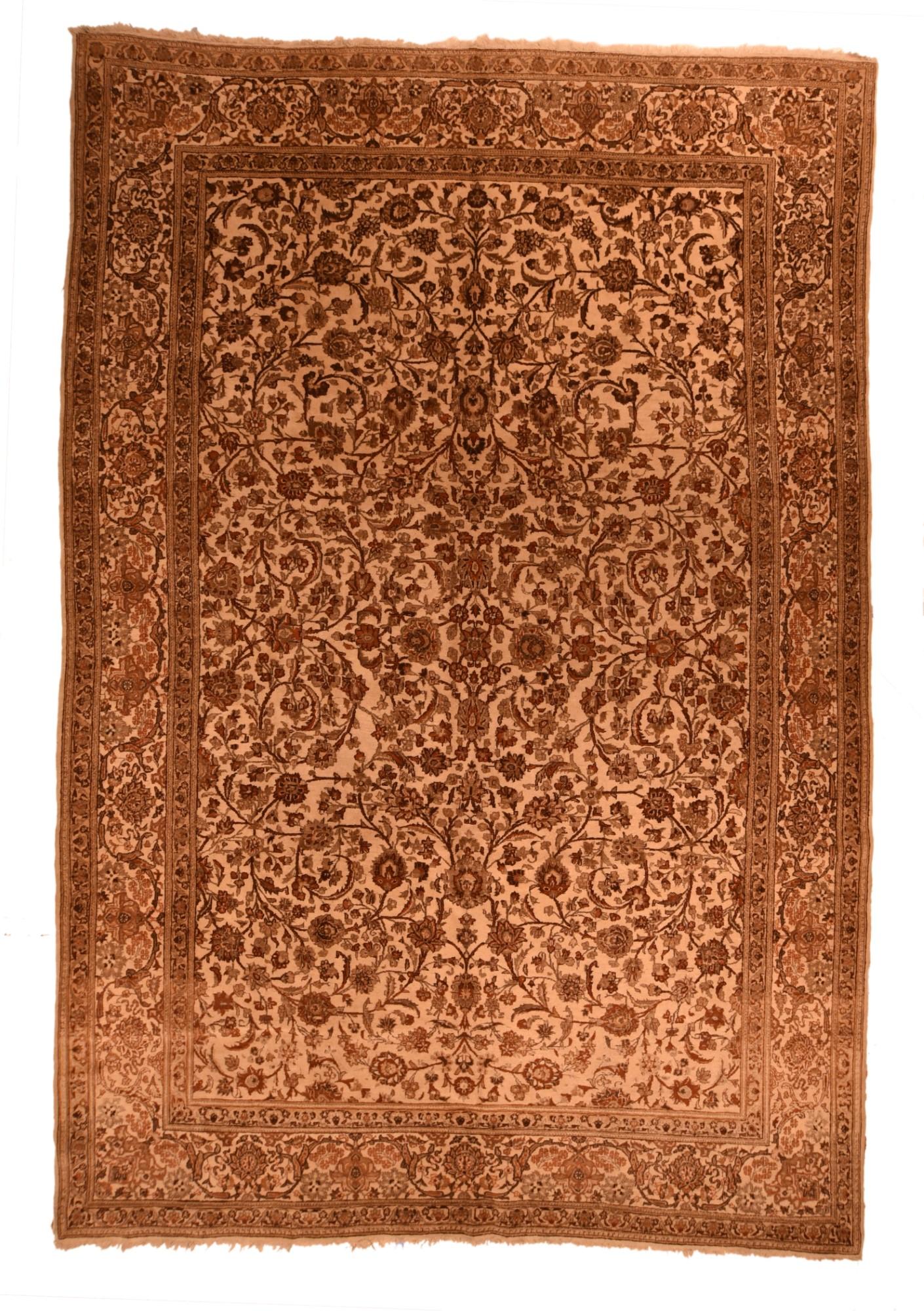 Mid-17th Century Vintage Kashan Rug For Sale