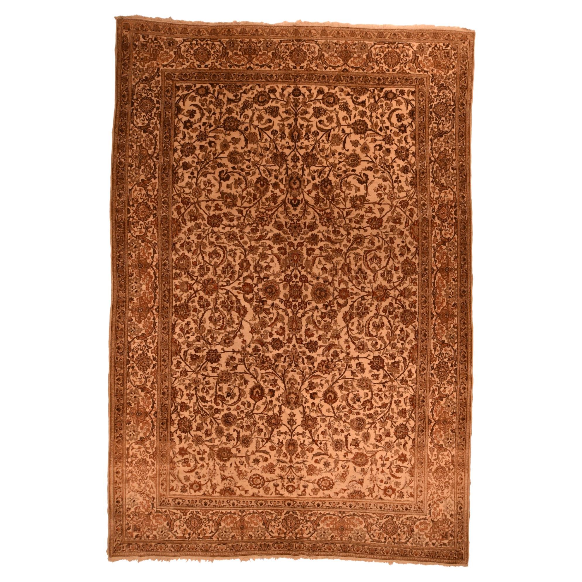 Persischer Kashan-Teppich im Vintage-Stil 7'3'' x 10'5''