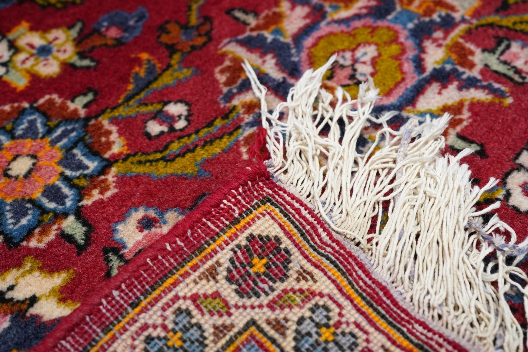 Kashan-Teppich 9'8'' x 13'5'' im Vintage-Stil im Angebot 7