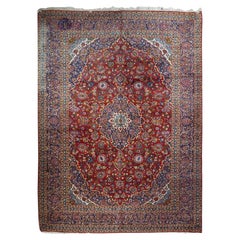 Persischer Kashan-Teppich im Vintage-Stil 9'8'' x 13'5''