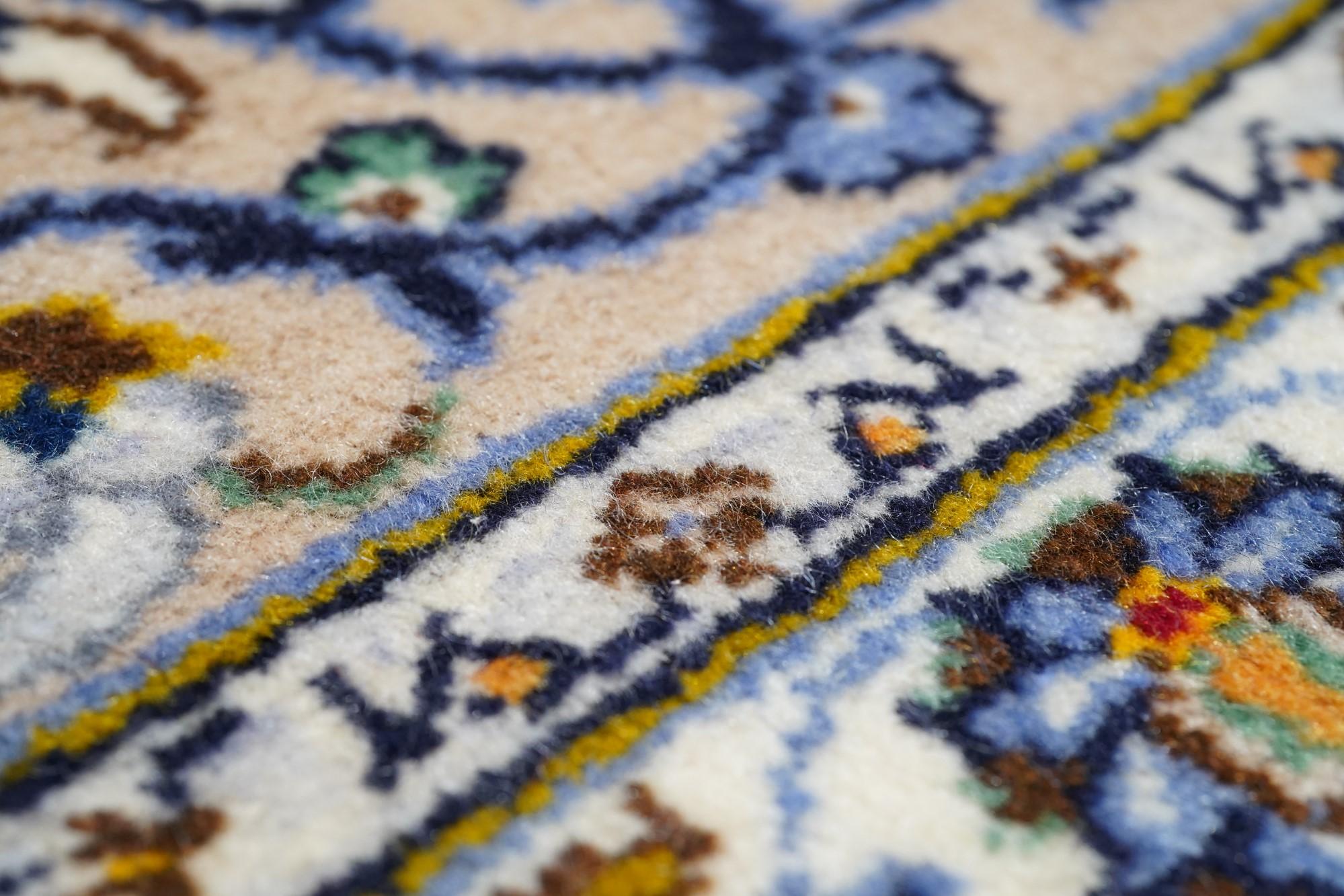 Wool Vintage Persian Kashan Rug 9'9'' x 12'9'' For Sale