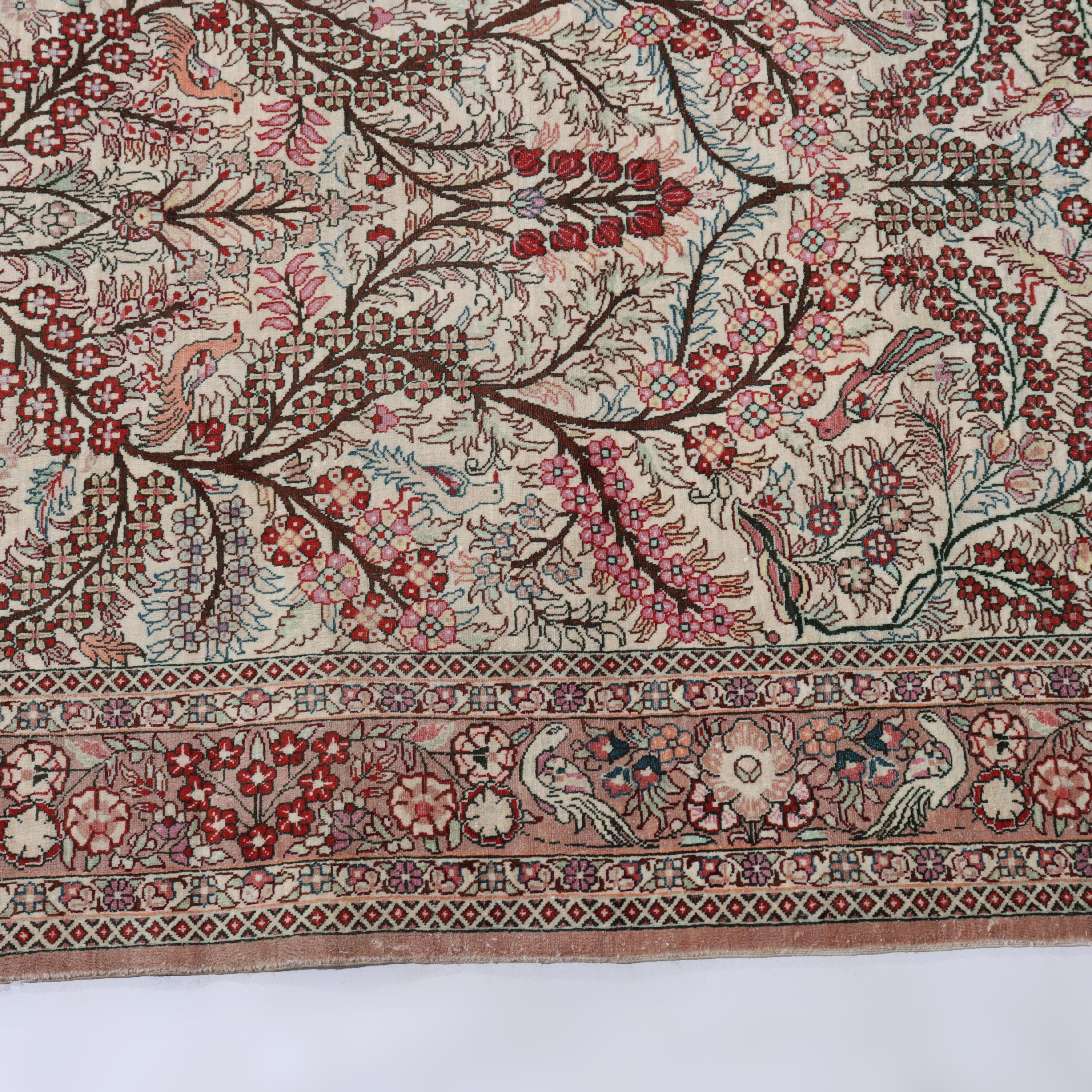 Tappeto vintage in seta Kashan C1930 in vendita 1