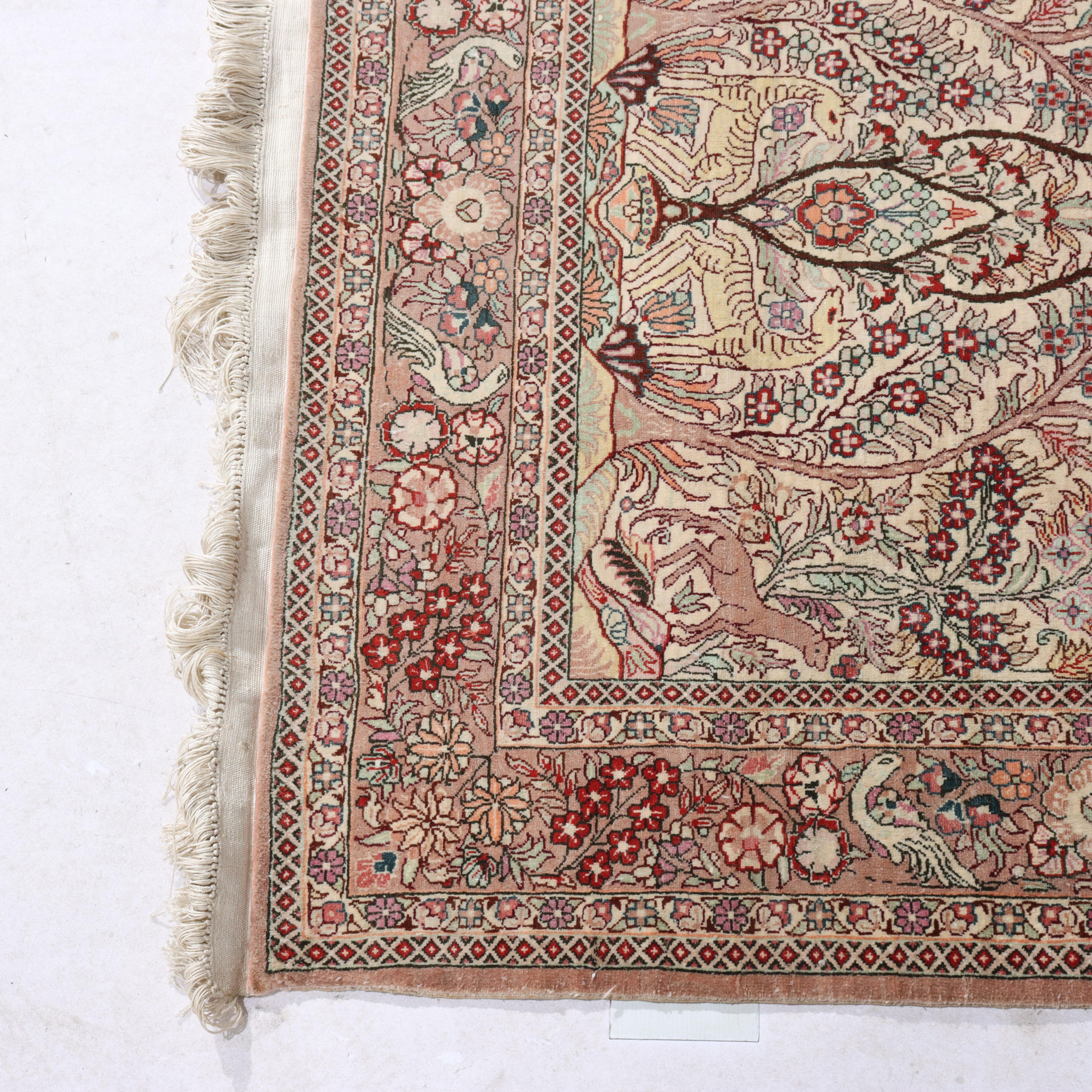 Tappeto vintage in seta Kashan C1930 in vendita 2