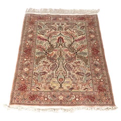 Vintage Kashan Silk Rug C1930