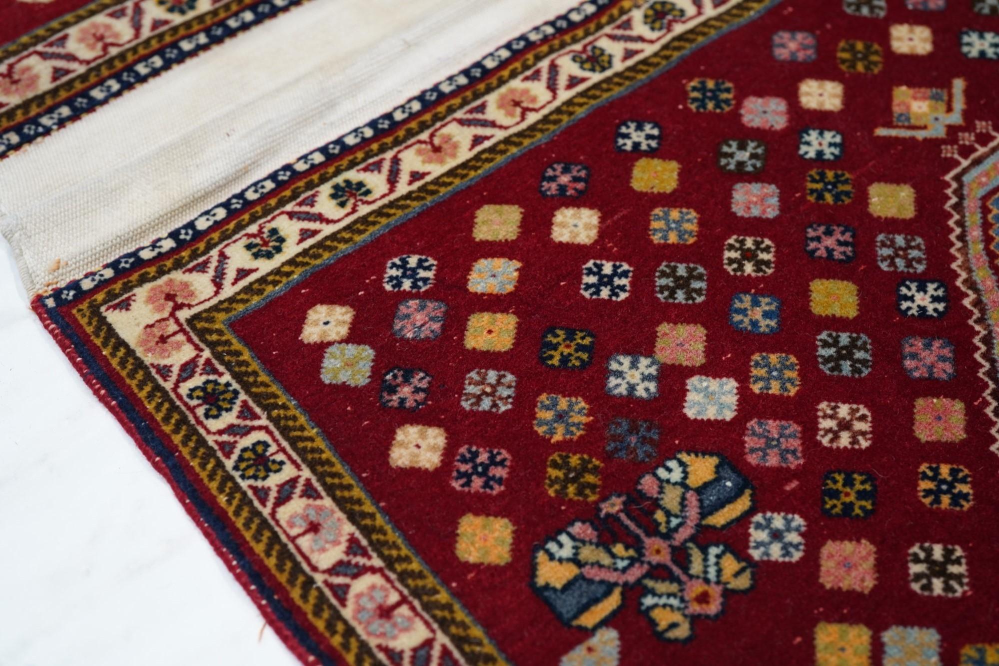 Wool Vintage Kashkouli Rug For Sale