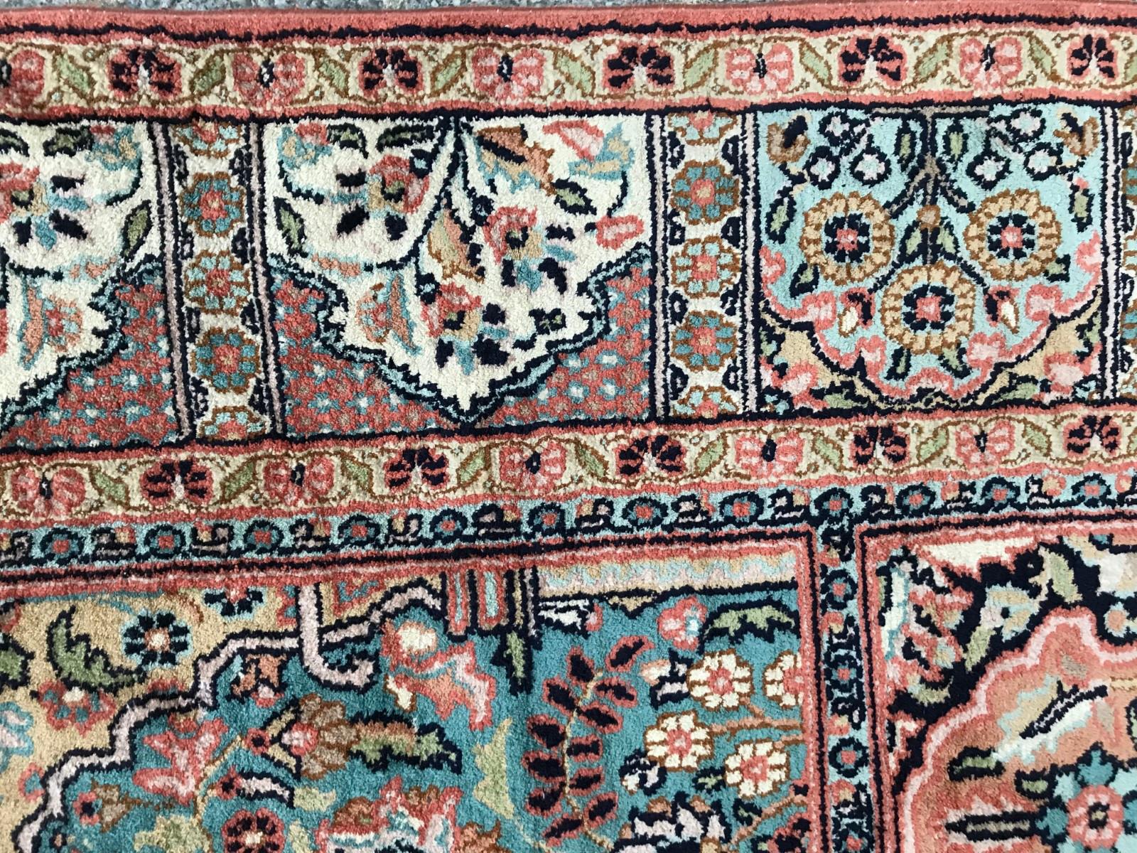 Pakistani Vintage Kashmir Silk Rug