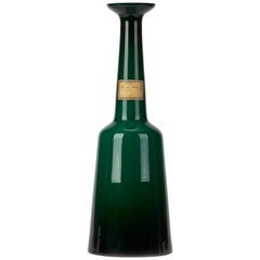 Vintage Kastrup Holmegaard Cased Green Glass Lamp Base circa 1960-1970