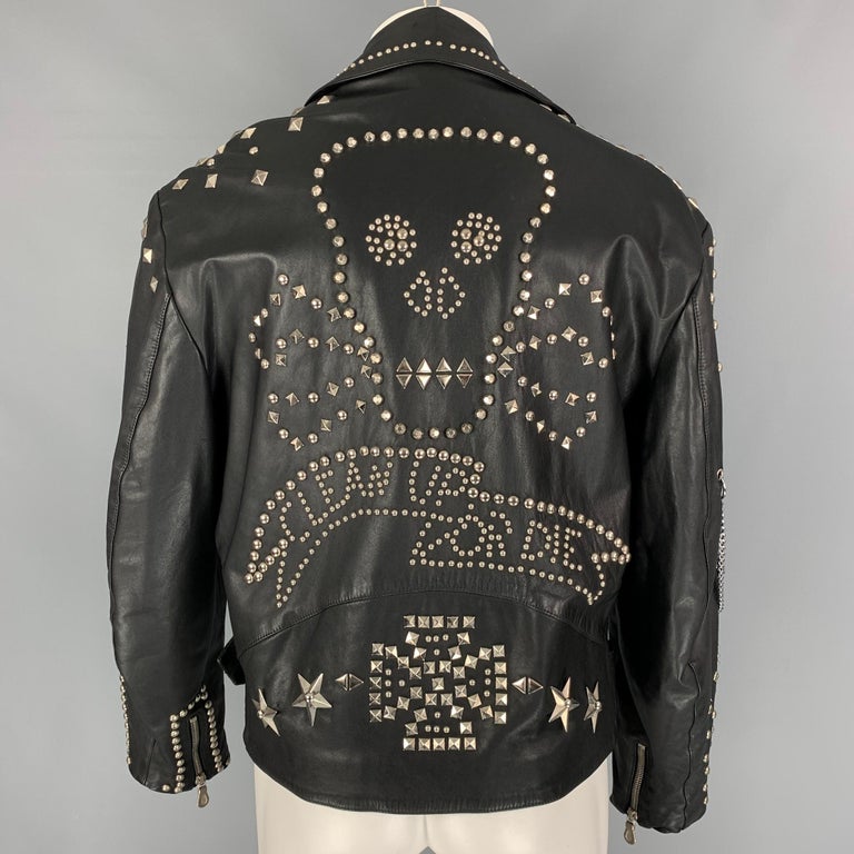 Vintage KATHARINE HAMNETT Winter 1990 Size L Black Clean Up Or Die Jacket  For Sale at 1stDibs