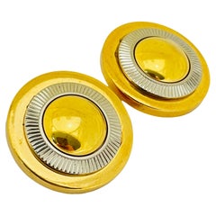 Orecchini vintage KATHLEEN MILLARD SF CA in oro e argento con chiusura a clip