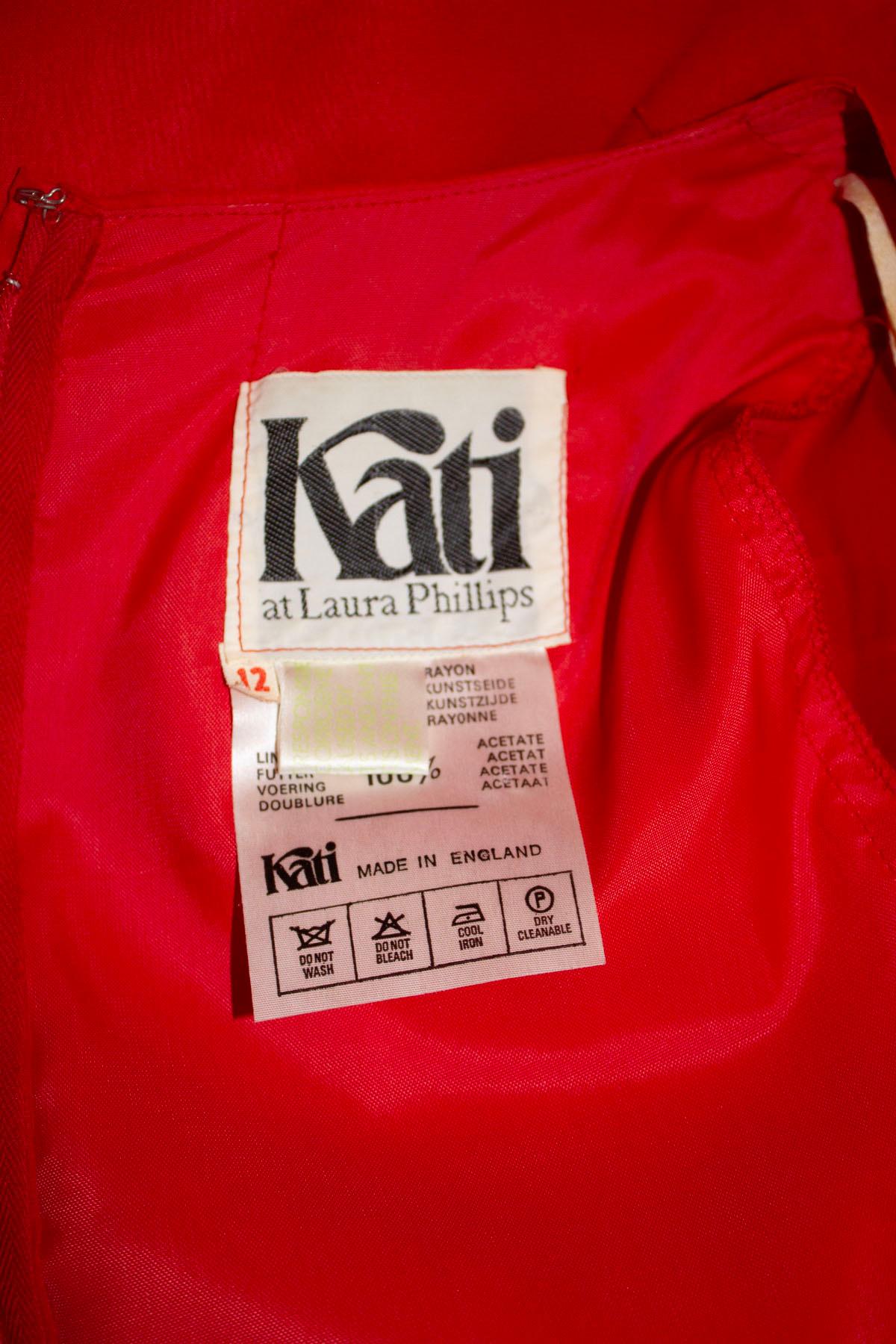 Robe rouge vintage Kati, Laura Phillips en vente 1