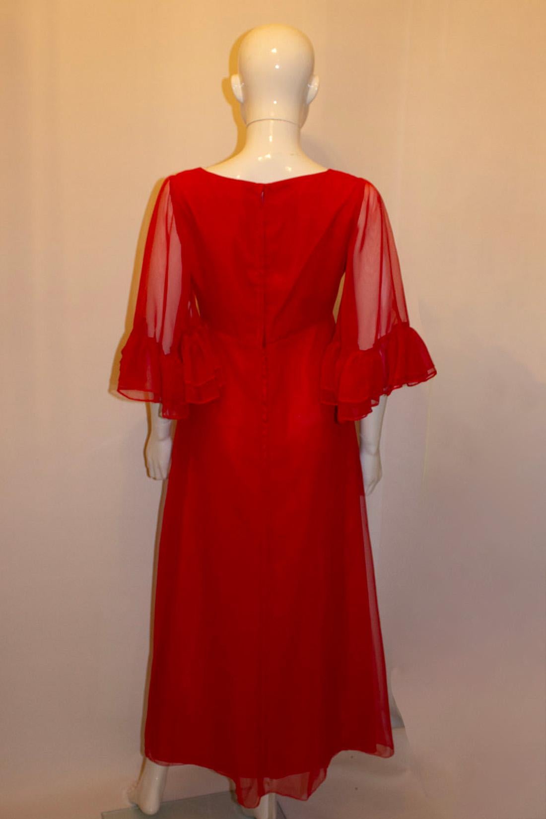 Vintage Kati, Laura Phillips Red Gown For Sale 2
