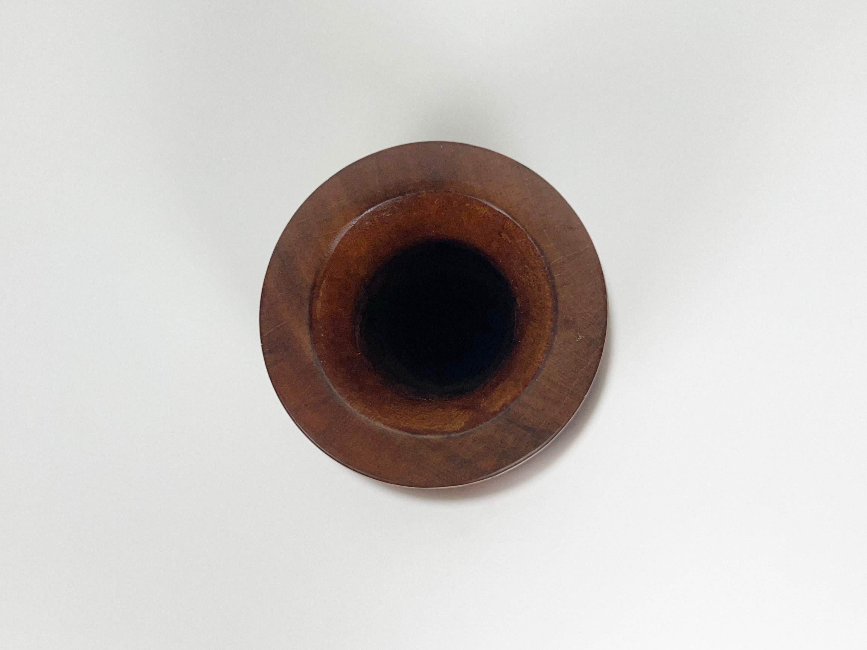 Mid-Century Modern Vintage Kauri Wood Turned Vase For Sale