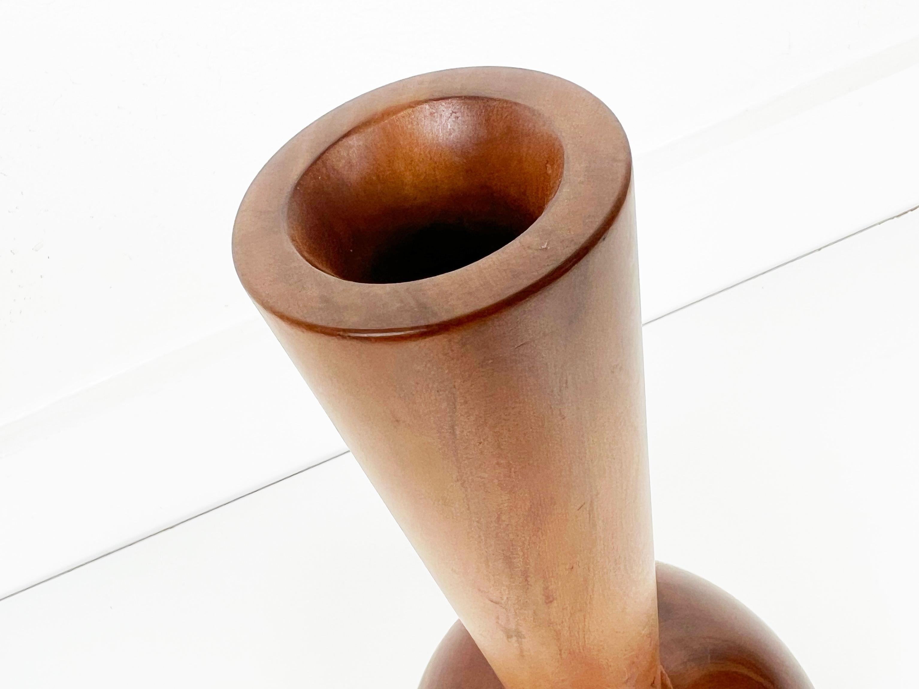 20th Century Vintage Kauri Wood Turned Vase For Sale