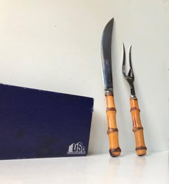 Set di arrosti in bambù vintage di Kay Bojesen, USC, anni '50