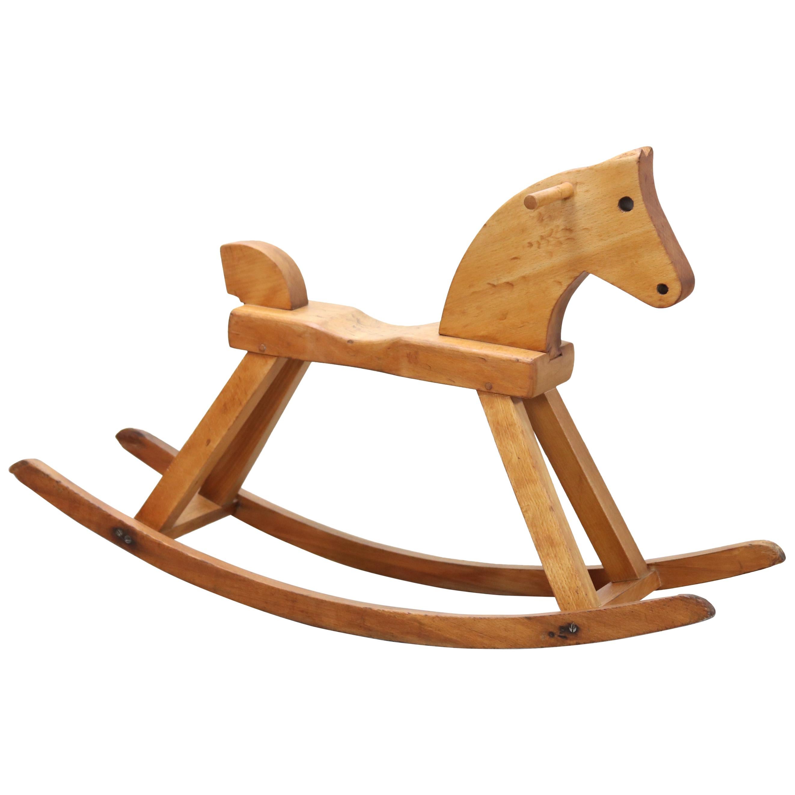 Vintage Kay Bojesen wooden Rocking Horse, Denmark, 1936