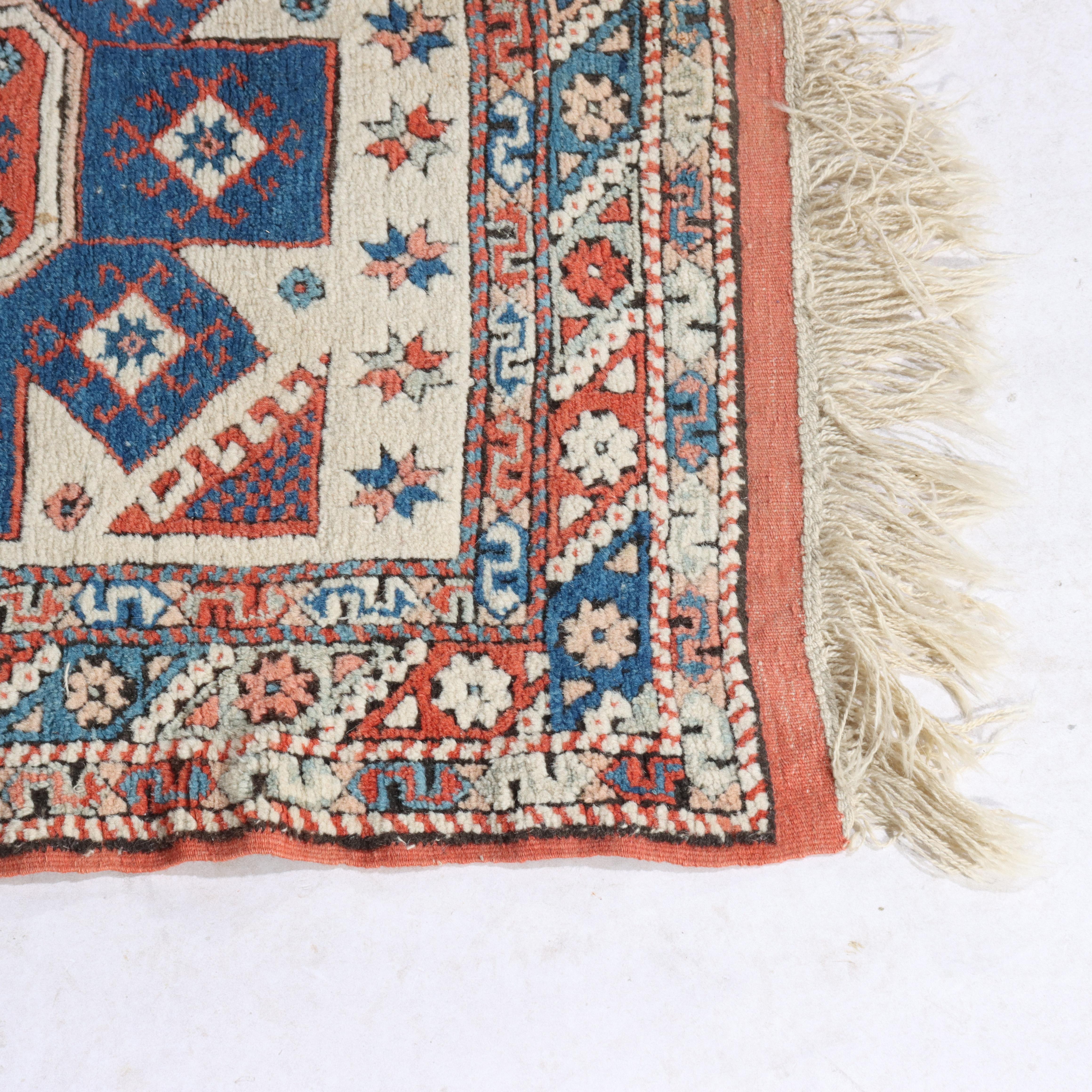 Vintage Kazak Kaukasischen Orientteppich C1940 (58