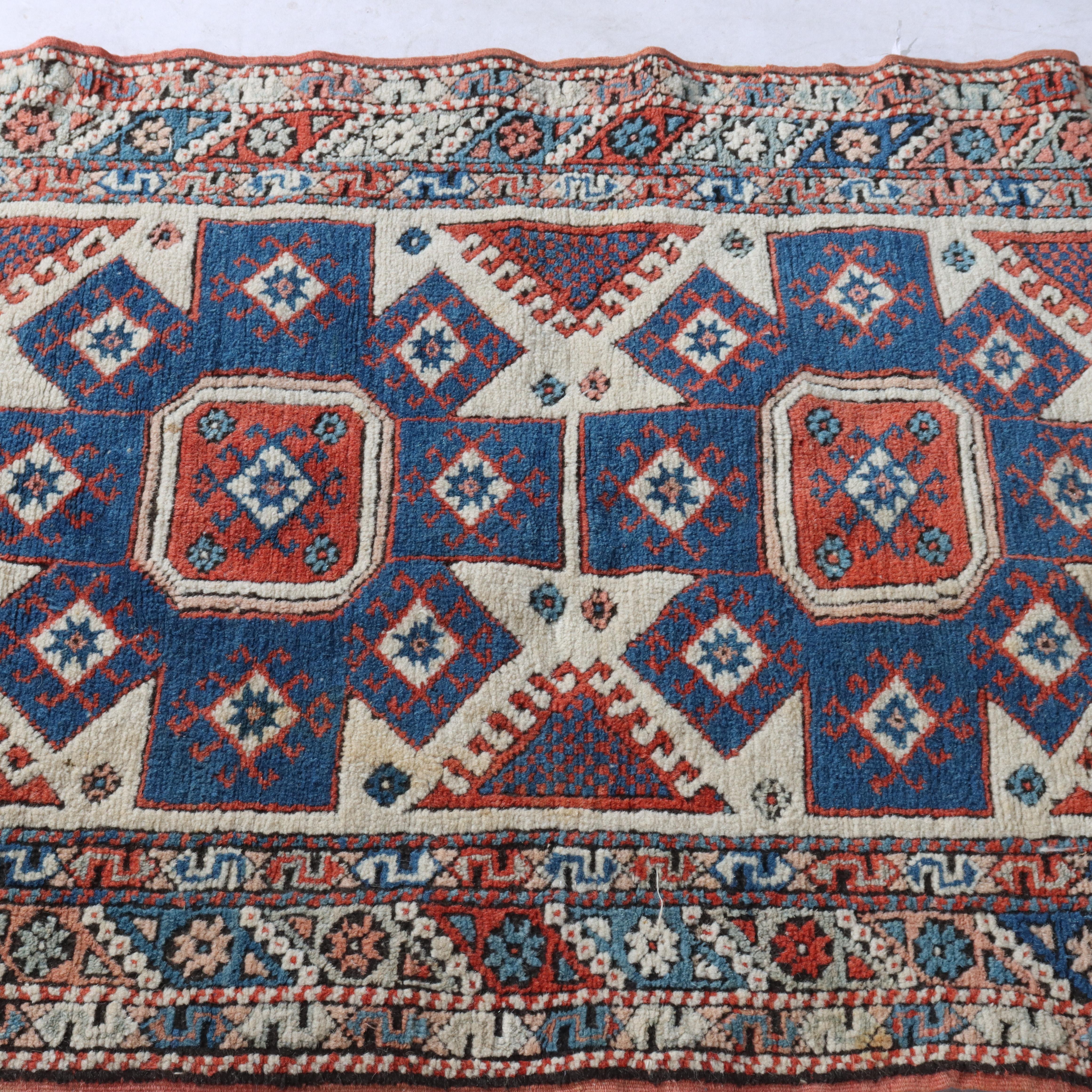 Vintage Kazak Kaukasus Orientteppich C1940 im Angebot 2
