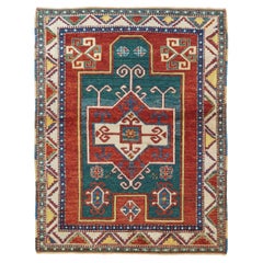 Kazak Fachralo-Teppich im Vintage-Stil 4'0'' x 5'2''