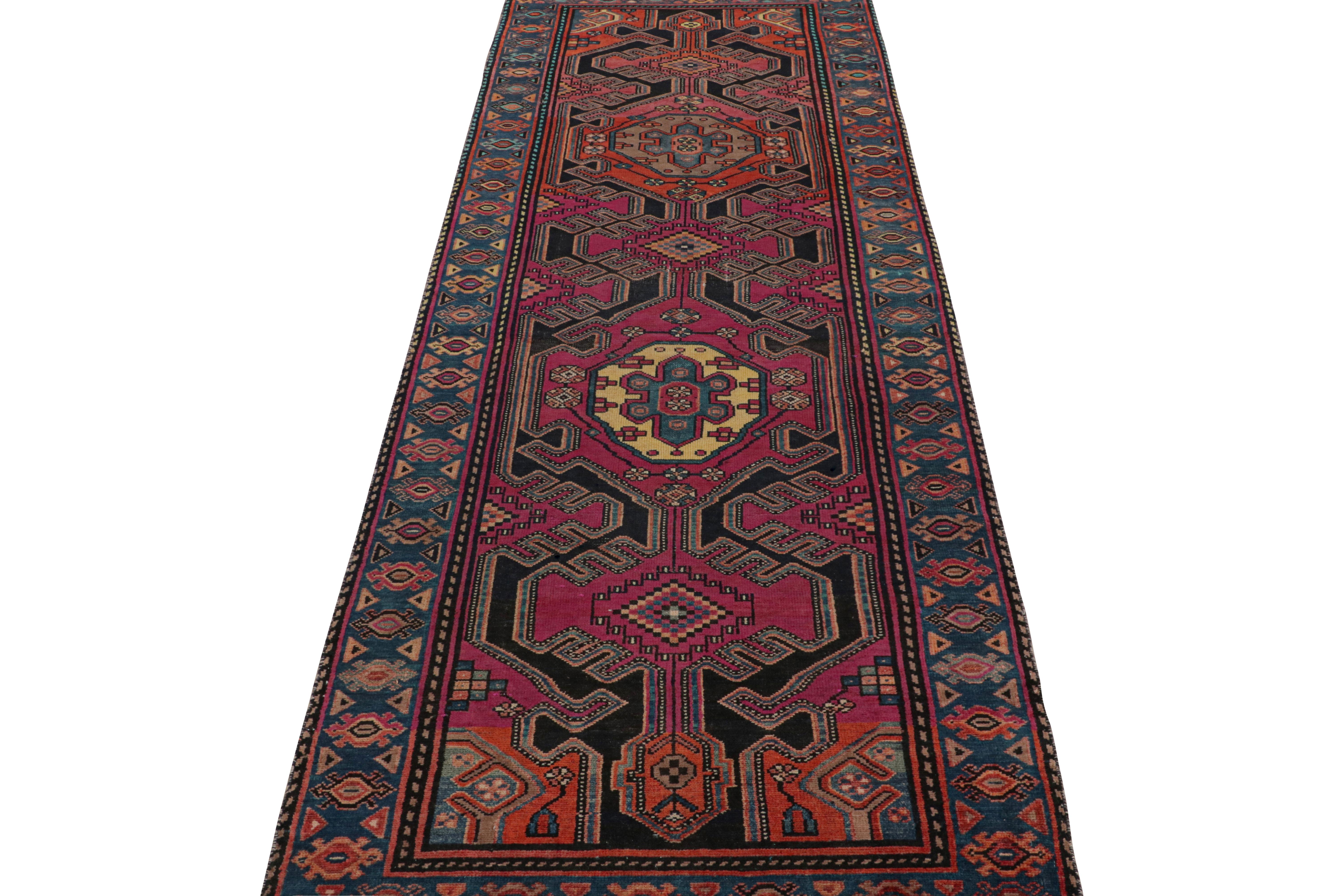 Kazak-Läufer aus roter und blauer Wolle von Teppich & Kelim (Kasachisch) im Angebot