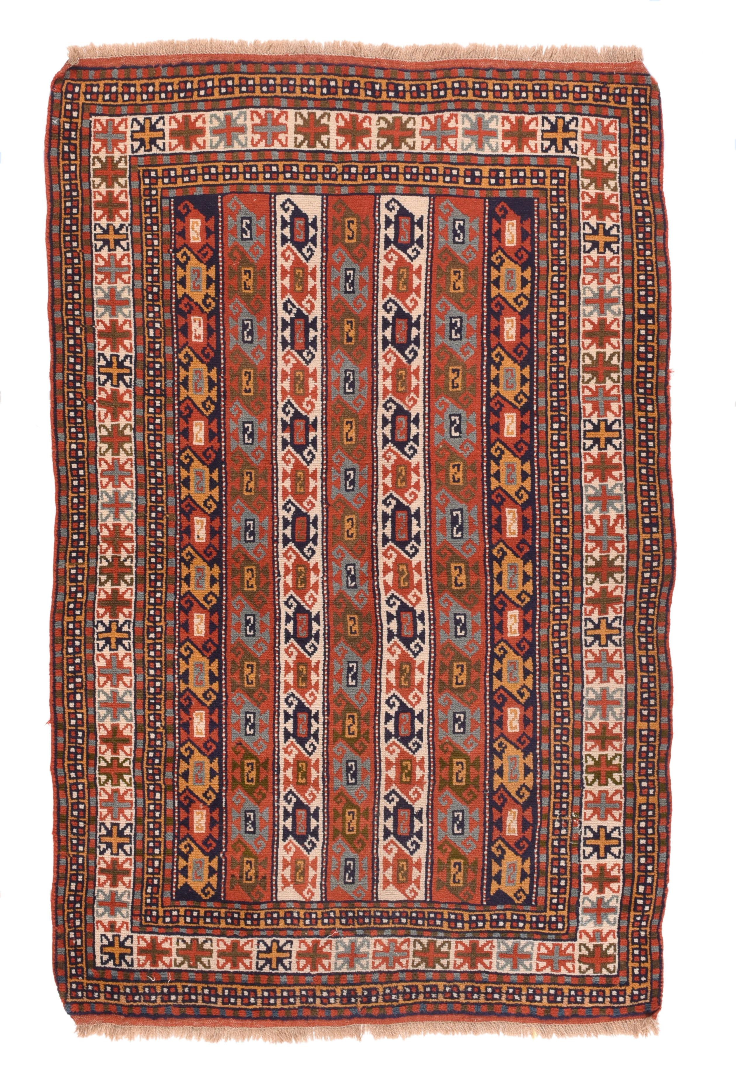 Russian Vintage Kazak Rug For Sale