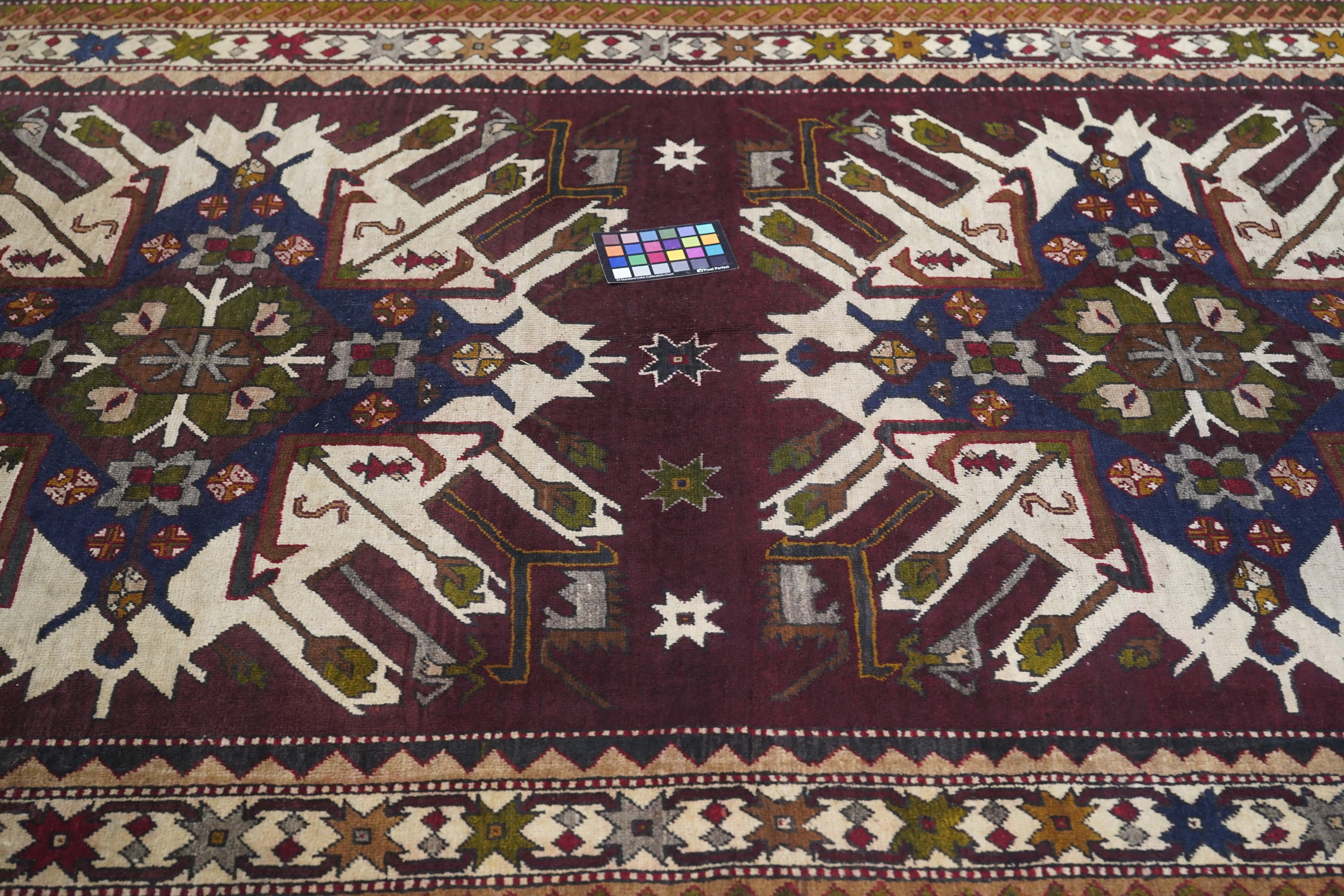 Vintage Kazak Rug 5'4'' x 8'4'' For Sale 2