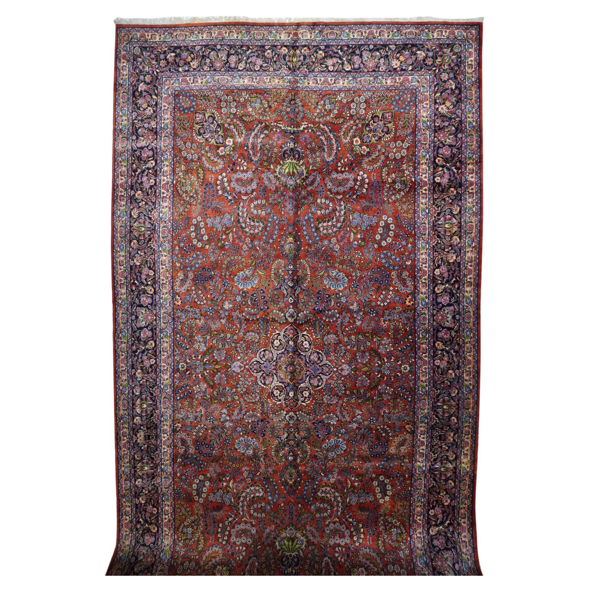 Kazvin Vintage Kazvin-Teppich 10'4'' x 19'4'' im Angebot