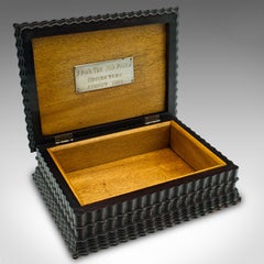 Vintage Keepsake Box, Portuguese, Satinwood, Case, Cricket Interest, Mid Century