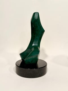 Escultura moderna y abstracta de bronce de Keith Bickford, de estilo vintage, California