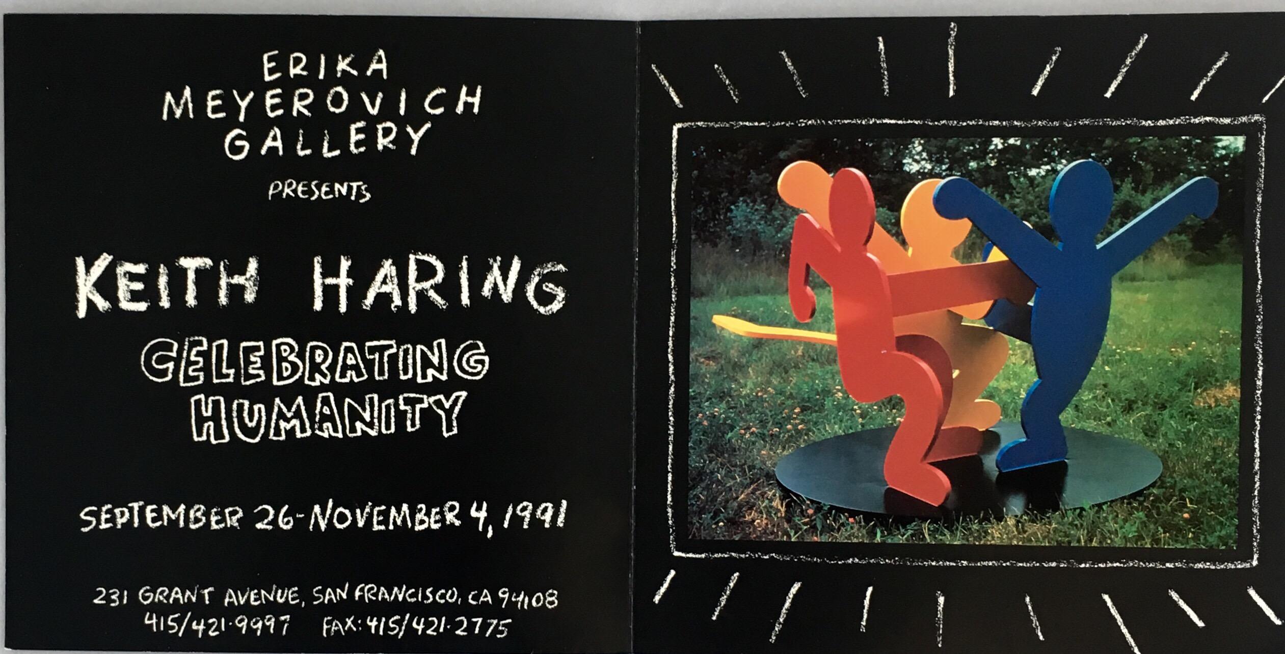 Vintage Keith Haring Gallery Announcement 1991 'Keith Haring Buddies' In Excellent Condition In Brooklyn, NY