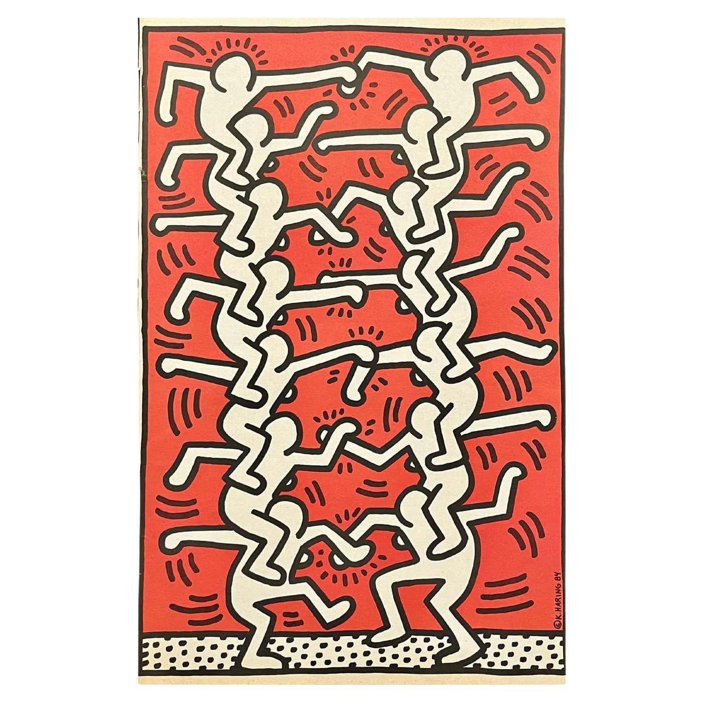 Vintage Keith Haring poster advertisement 1984