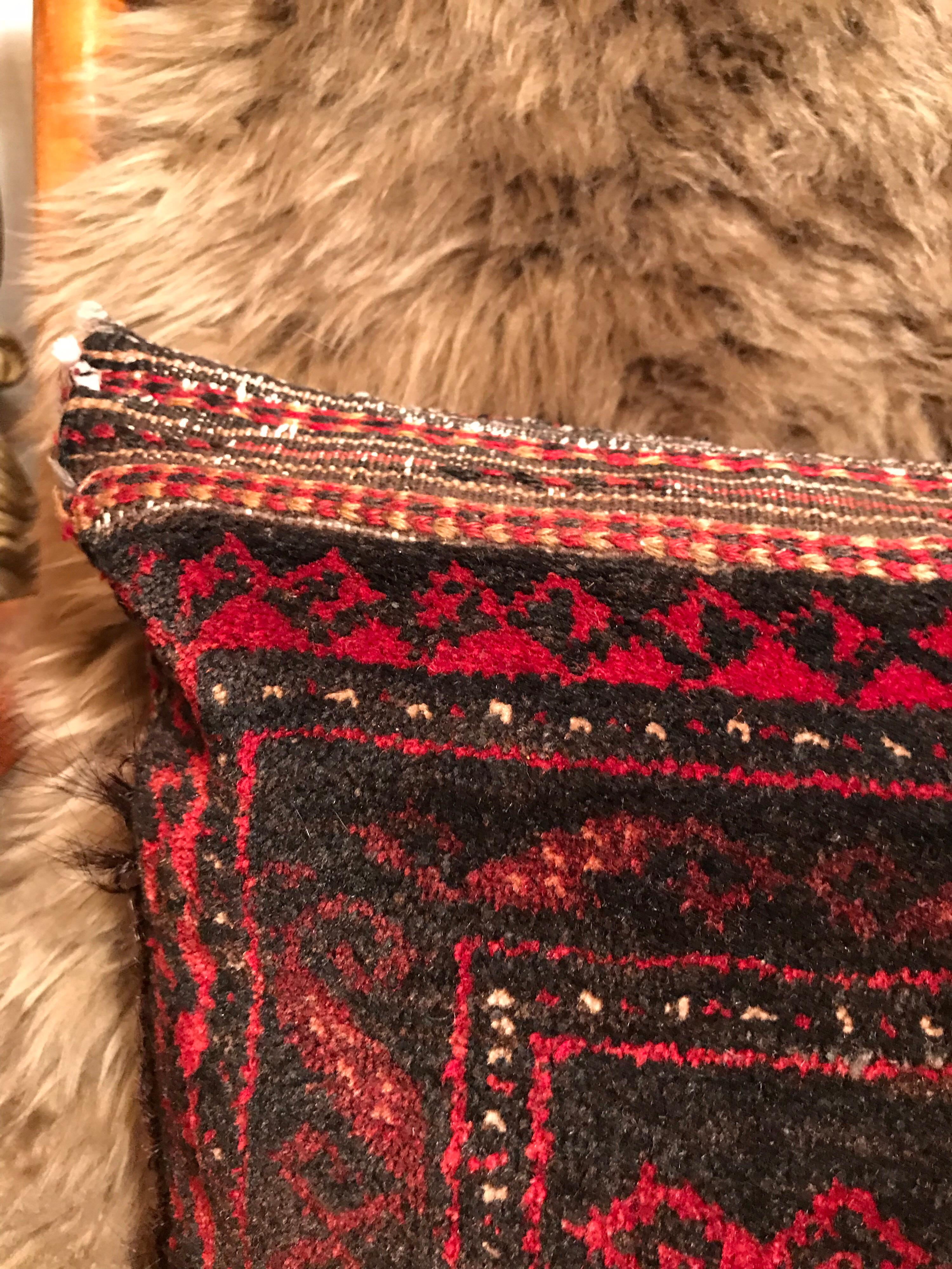 Hand-Woven Vintage Kelim Camel Bag Cushions