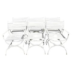 Used Keller Scroll Miami Outdoor Dining Chairs - Set of Six