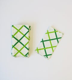 Kelly Green Cotton Dinner Napkins, Set of 6