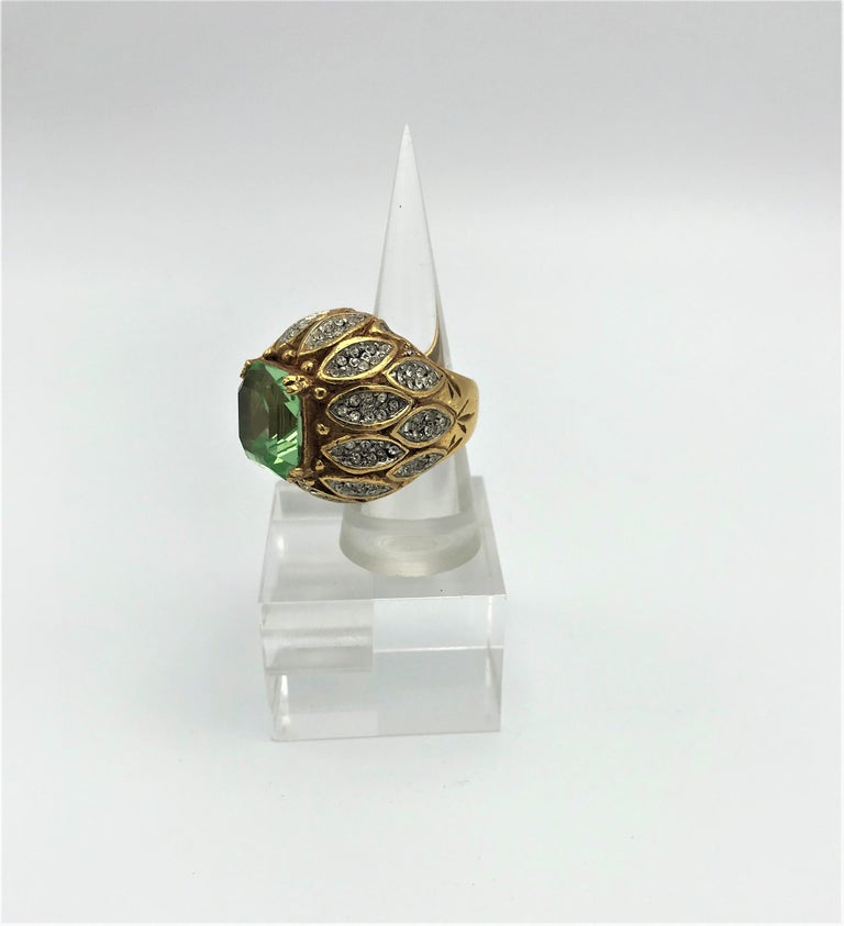 Vintage Kenneth Jay Lane Cocktail Ring USA 1960/70s USA size Vintage Kenneth Jay Lane Cocktail Ring USA 1960/70s USA size