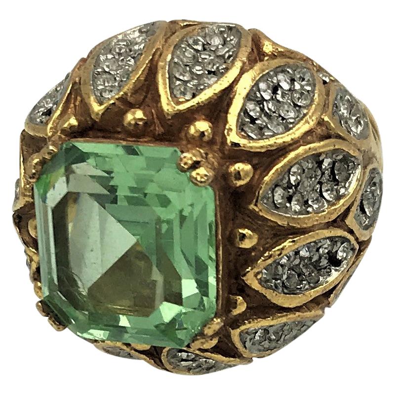 Vintage Kenneth Jay Lane Cocktail Ring USA 1960/70s USA size 5.3